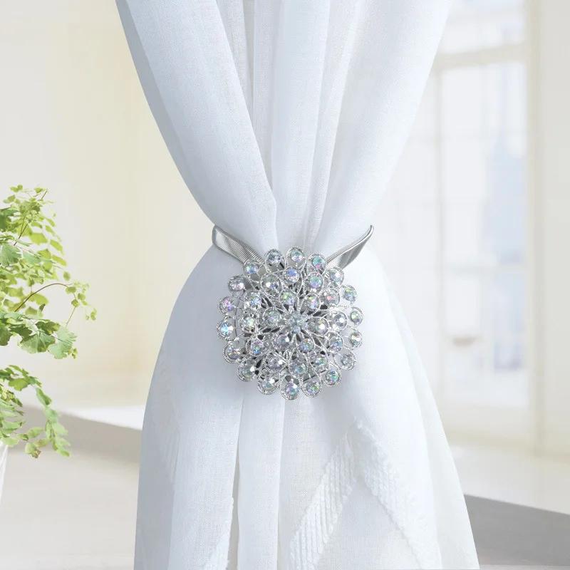 1pcs Simple Flower Curtain Strap Flower Curtain Clip Strap Curtain Buckle Window Decorative Strap Accessories Useful Tool