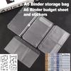 A6 Binder Pockets 6 Holes Cash Envelopes for Budgeting, Clear Zipper Folders for 6-Ring Budget Binder