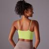 Auroth Sleeveless Sports Vest Women Shockproof  Yoga Bra Push Up Gym Workout Crop Top Solid Color Fitness Top