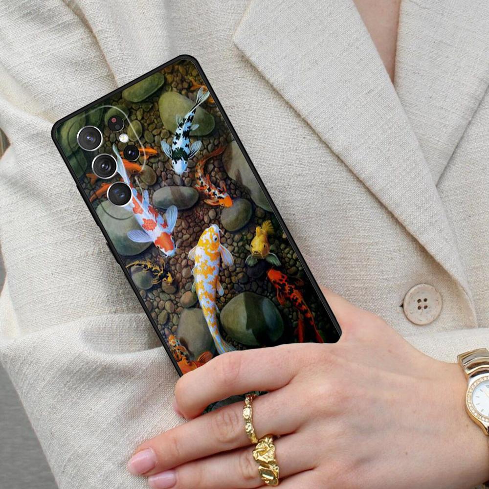 Japanese Koi Fish Cell Phone Case for Samsung Galaxy S26 Ultra S25 S24 S23 S22 S21 S20 Note10 Cover