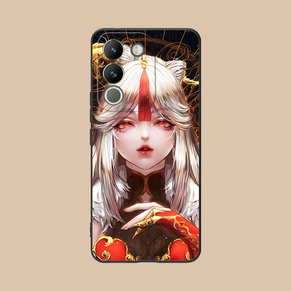 Игровой чехол GI Ningguang Матовый ТПУ Чехол для мобильного телефона для VIVO Y77 76 75 74 73 72 58 56 55 51 50 38 36 Y19 Y18 Y03 Y01 5G Цветная крышка