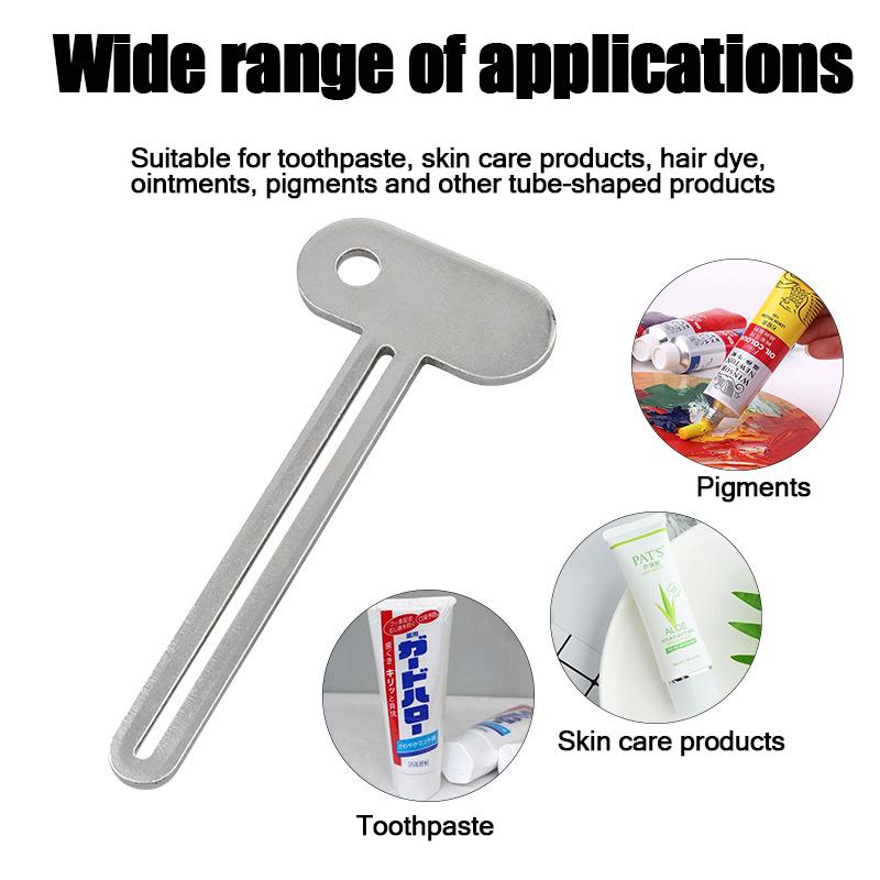 Серебристый ключ-образный инструмент для выдавливания тюбиков для зубной пасты и кремов, выдавливатель, крем для рук, средство для умывания лица, зубная паста, аксессуары для ванной
