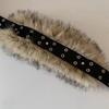 PU Leather Leather Fur Belt Rivet Y2K Waistband Fashion Furry Waistband  Dress Decoration