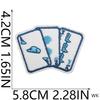 2025 New Patches 10 Pcs Blue Seashell Crab Embroidered Patches Iron On Clothing Hat Bag Shoe Repair Phone Gift Box Decor DIY
