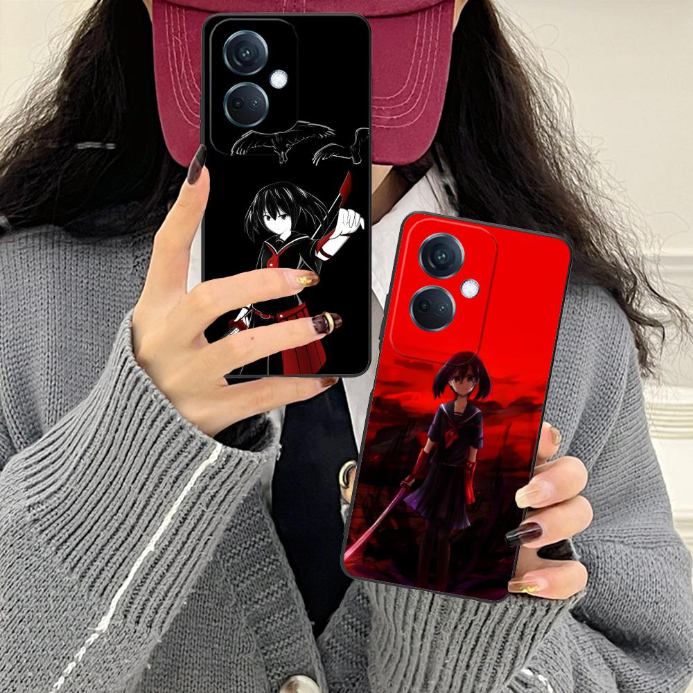 Матовый чехол из ТПУ Akame Kurome для мобильного телефона OPPO Reno 14 13 12 11 10 9 8 7 6 5 F T Pro 5G, цветная печать