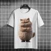 Funny Animal Men's T-Shirts Cute Cat Graphics 3D Printed T-Shirts
