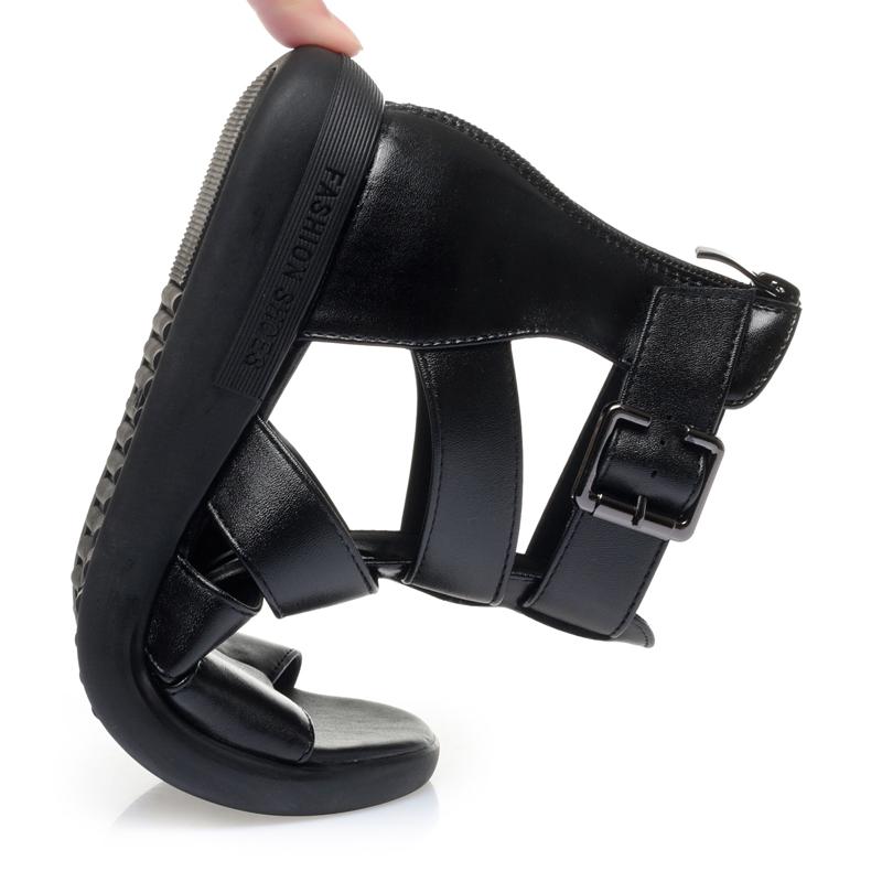 Модные летние сандалии GKTINOO с открытым носком из натуральной кожи, обувь на плоской подошве, римские сандалии 2025, большой размер, крутые ботинки, женская обувь, плоские сандалии, новинка