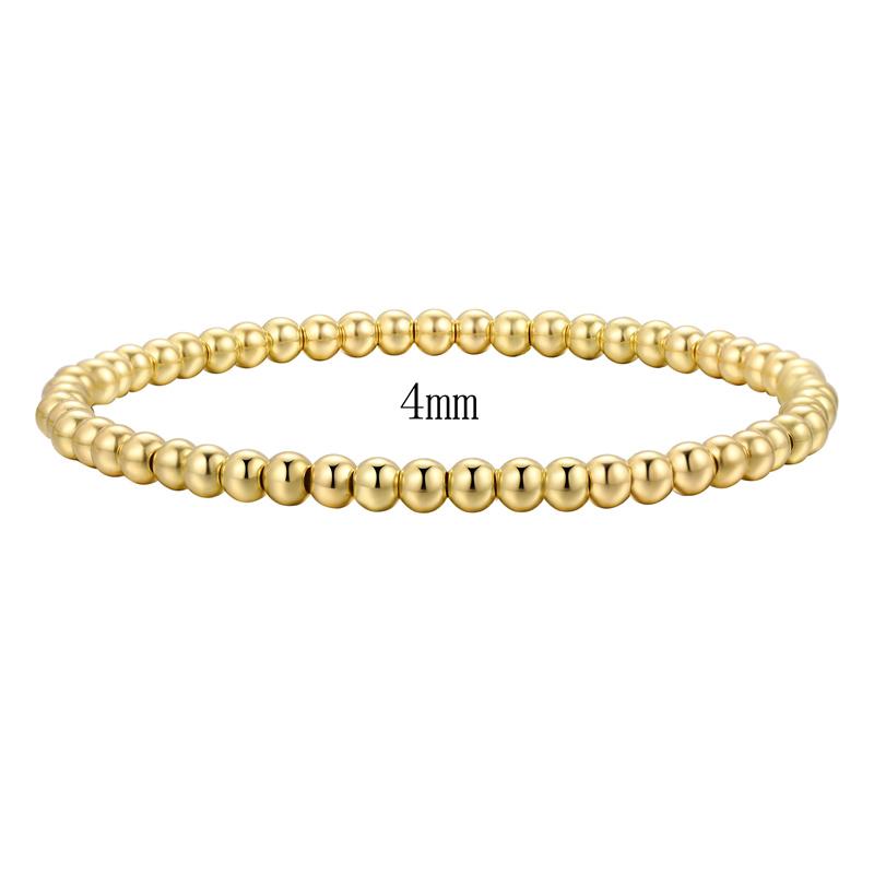 Браслет из бисера 4 мм/6 мм для женщин, модный массивный круглый браслет ручной работы из бисера, модные украшения