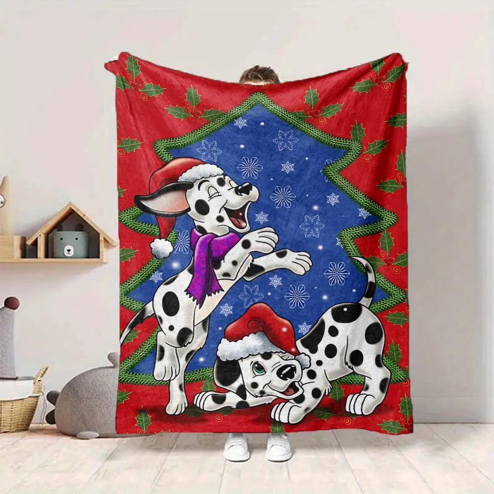 1Pc Christmas Chase Blanket Soft And Comfortable Casual Warm Camping Travel Christmas Halloween Gift M91762