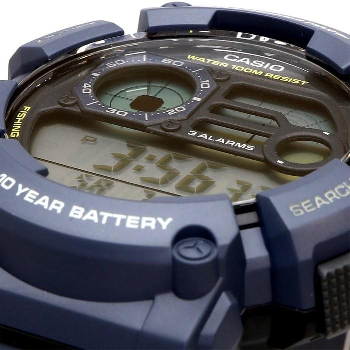 Casio Цифровые мужские часы WS-1500H-2AV (Серовато-синий)