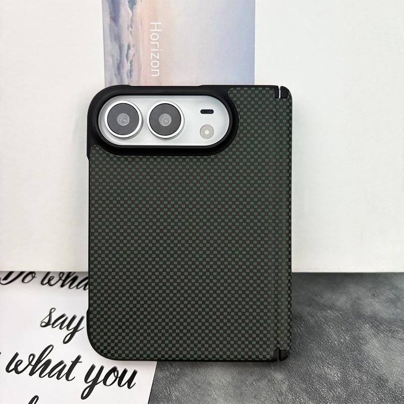 Magnetic Flip Case IPhone 18 Duo With Full Coverage Drop Protection PCLeather Hybrid Textured Design Handcrafted