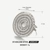 New Fashionable Popular Stainless Steel Minimalist Style Geometric Round Personality Hip Hop Rotating Thread Ring for Women