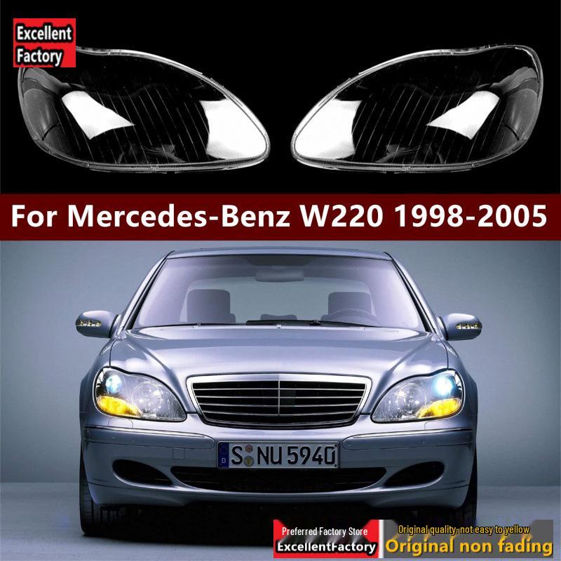 Headlight Cover for Mercedes-Benz W220 S-Class 1999-2005: S600 S500 S350 Lampshade