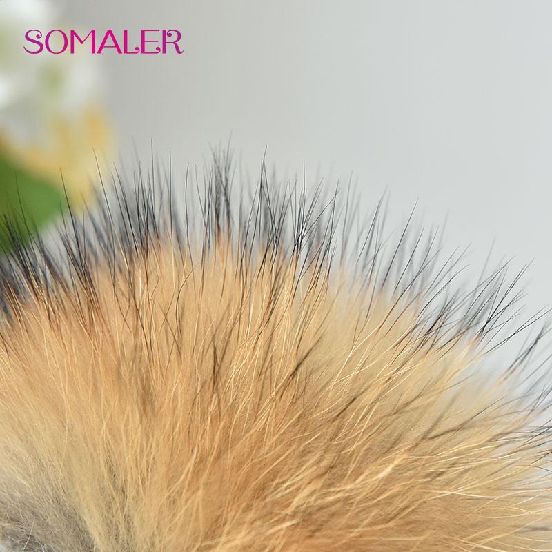 SOMALER Winter Hats For Women Natural Fur Pompom Hat Warm Wool Slouchy Beanies For Female Fashion Skullies Lady Hats