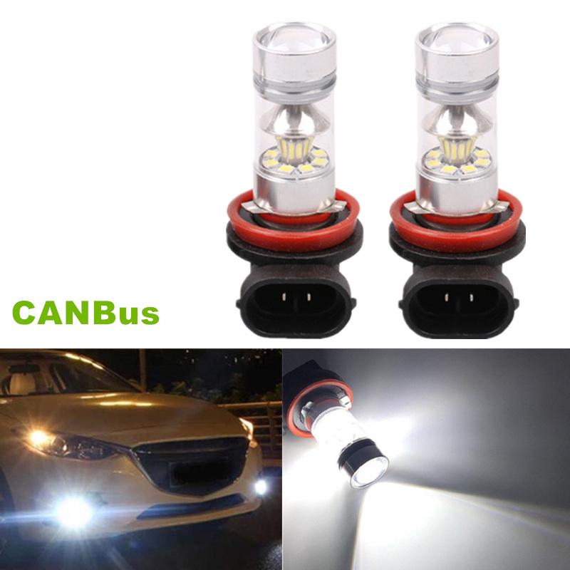 Для Mazda 3 5 6 CX-5 CX-7 Axela Atenza 2x H8 H11 CANBus без ошибок 100 Вт 20SMD светодиодные противотуманные фары лампы