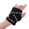 Korean Style Fingerless Gloves Rope Cross Short Arm Warmer Cool Rivet Gloves Couple