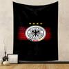 German Football Emblem with Four Stars Patterned Tapestry Decorative Wall Hanging, Home Bedroom Living Room Decor
