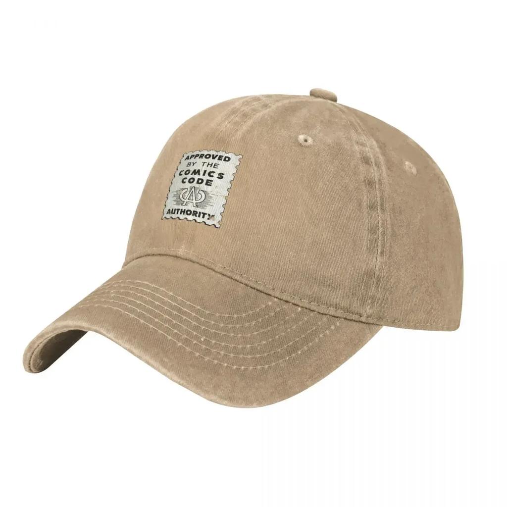 Distressed Comics Code Baseball Cap Hat Beach derby hat custom caps Sunscreen Unisexs Baseball Womens