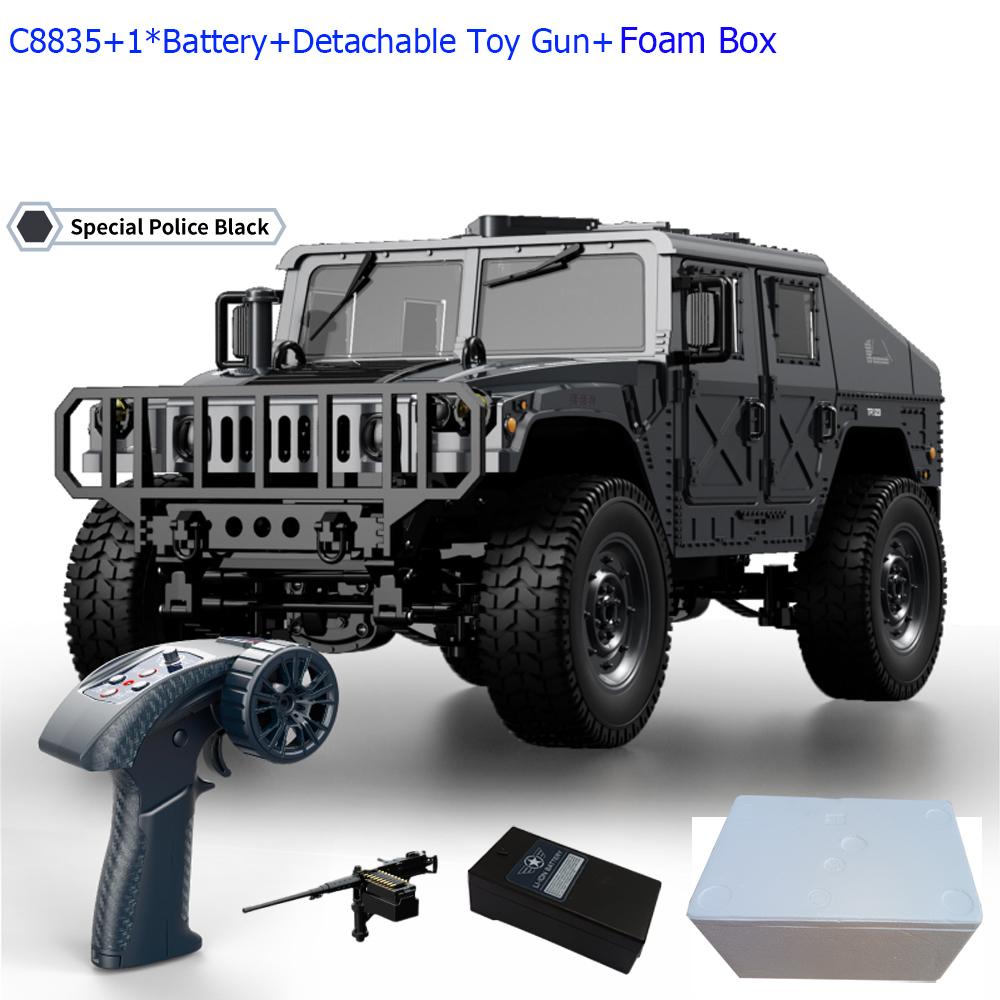 ABAH1 C8835 1:14 RC Car 2.4G Remote Control Car 4WD Off-road Climbing Simulation All-terrain RC Crawler Military Jeep JJRC RC Toys