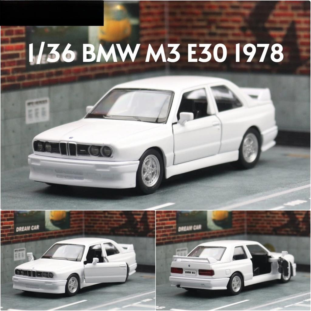 1/36 Модель игрушечной машины BMW M3 RMZ CiTY Миниатюрная классическая Свободные колеса Оттягивающаяся Литая из сплава Коллекция Подарок для детей Мальчик Ребенок