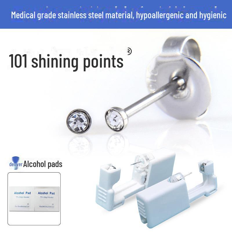 Fusmet 2nd Gen одноразовый набор инструментов для прокалывания ушей с пирсингом ушей и гвоздезабивным пистолетом