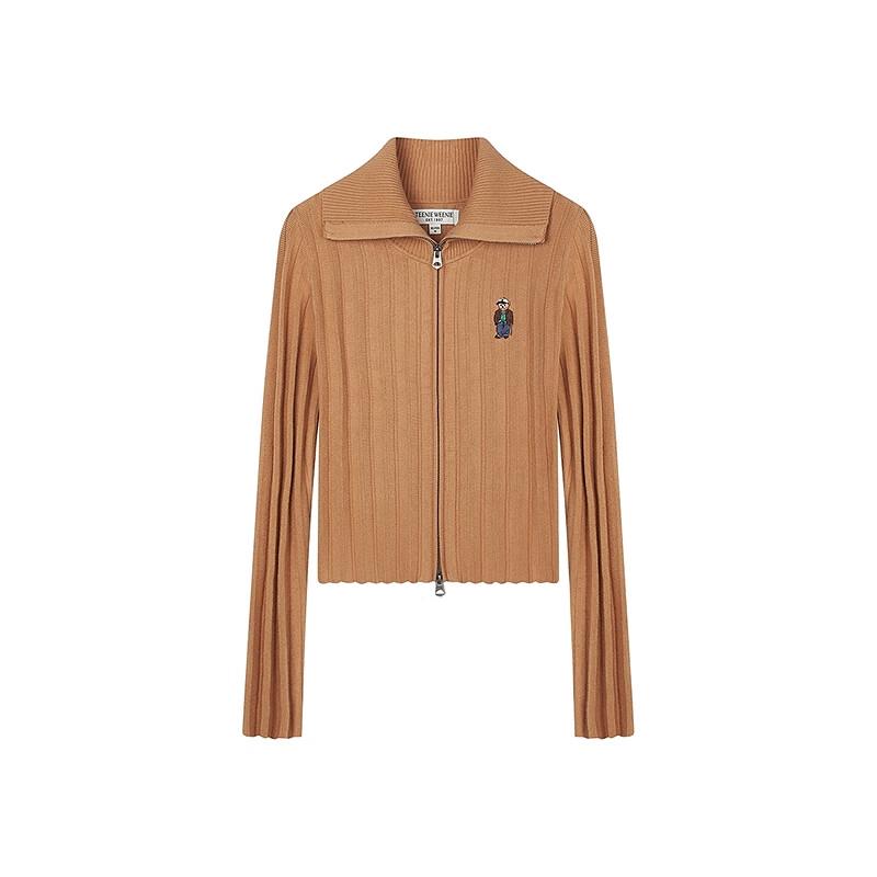 Женский вязаный кардиган с воротником поло Teenie Weenie