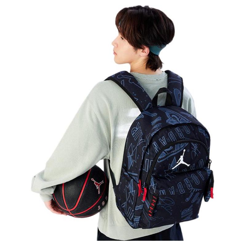 Jordan Рюкзак полиэстеровый обычный унисекс граффити черный Jordan JD2513167GS-002