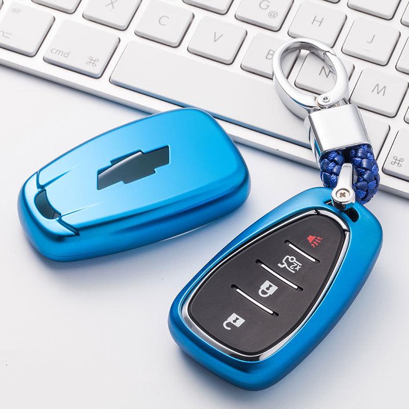 Чехол для ключа Chevrolet для Cruze, Malibu XL, Trax, Equinox - ТПУ оболочка и пряжка для смарт-моделей