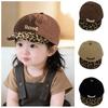 Adjustable Kids Flat Cap Leopard Print Boys Baseball Cap Cute Girls Peaked Cap  1-4 Year Kid