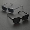 2 ШТ Модные мужские солнцезащитные очки с квадратной оправой Классические ретро Праздничные Повседневные Декоративные очки Черный Серый Набор