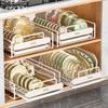 Qiwei Kitchen Cabinet Pull-Out Dish Drainer Rack
