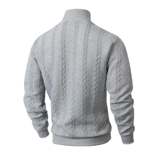 Men Turtleneck Sweater Twisted Knitted Pullover Sweater Casual Solid Color Base Layer Top for Street Work Dating Daily Wear