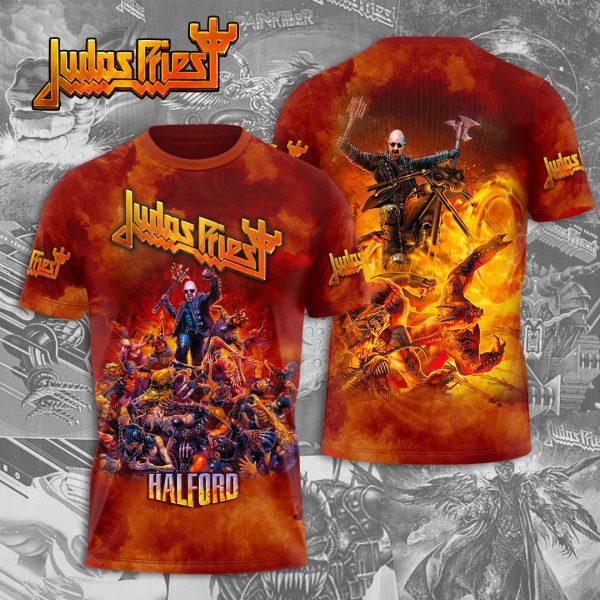 Т-shirt Хэви-метал Рок-группа Judas Priest 3D-печать Т-shirt Мужчины Женщины Модные Т-shirts Детские Топы с коротким рукавом Футболки Мужская Одежда