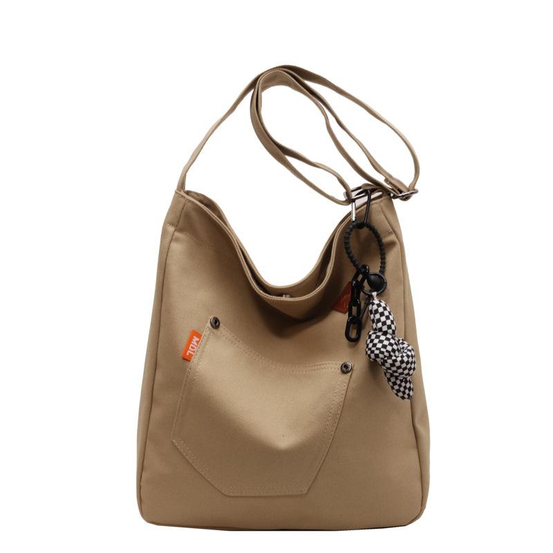 Холщовая сумка женская большая вместительная сумка через плечо сумка-ведро большая сумка