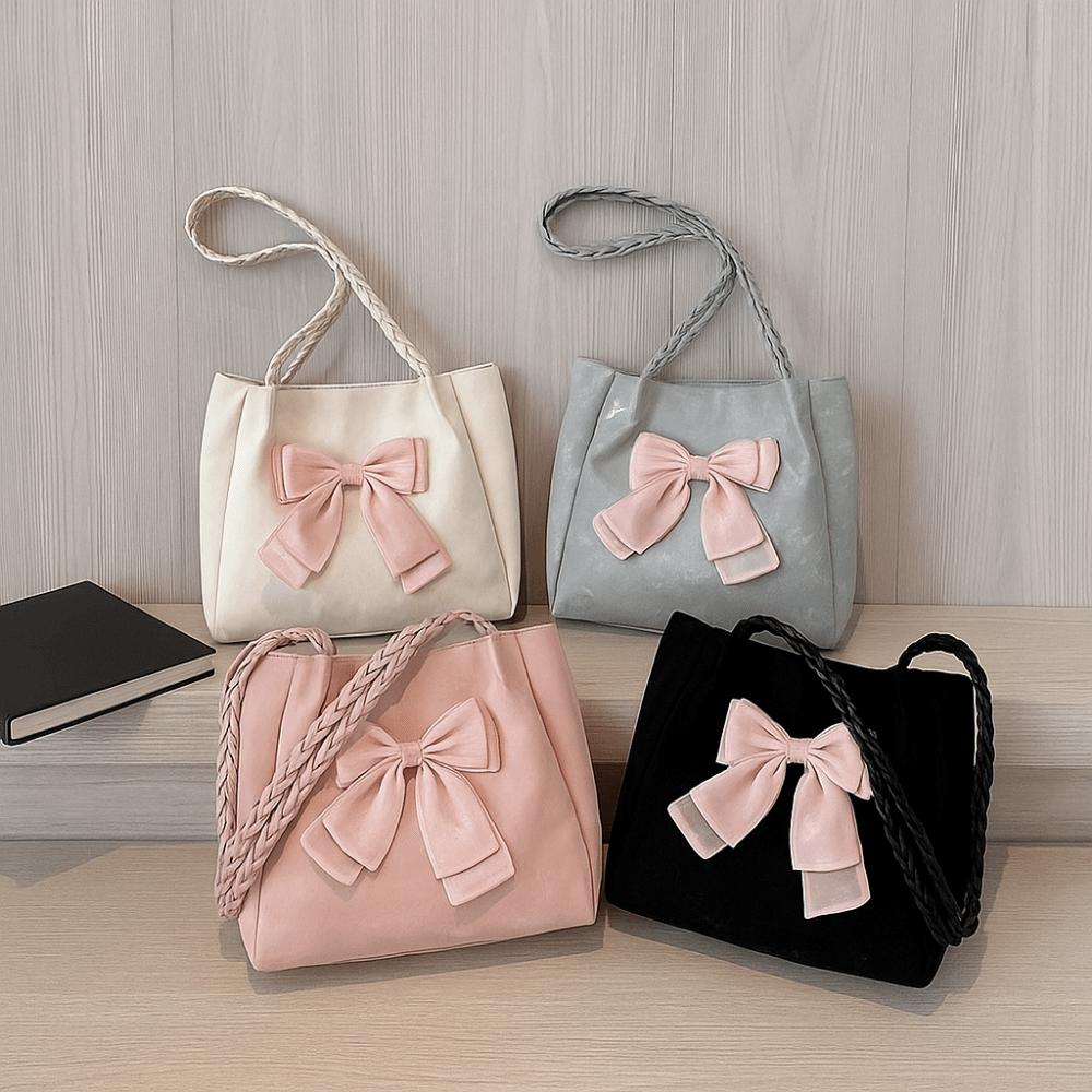 PU Women's Shoulder Bag Large Capacity Crossbody Bag Versatile Bow Shoulder Bag Casual Wear