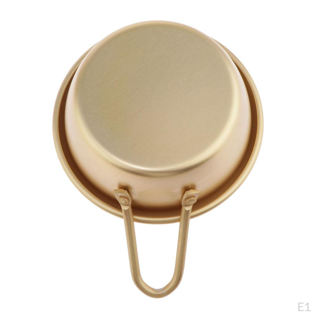 Цельная алюминиевая корейская чаша для сервировки блюд, внутренний диаметр 11 см