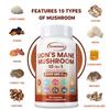 Lion's Mane Mushroom Capsules - Brain Memory Focus Immune Support Supplement