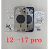 Корпус 12 До 17 Pro 12 DIY 17 Pro Большой Камеры Задняя Крышка Корпус Батареи Средняя Рамка Замена Для iPhone 12 Похожий на 17 Pro