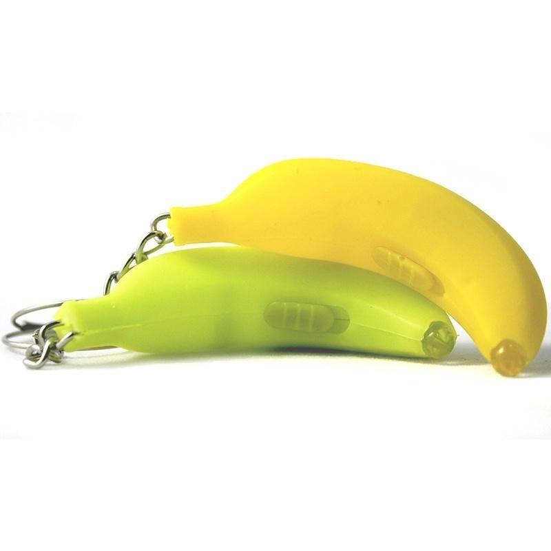 2шт мини-банан брелок светодиодный брелок фонарик брелок ночник (Случайный цвет)