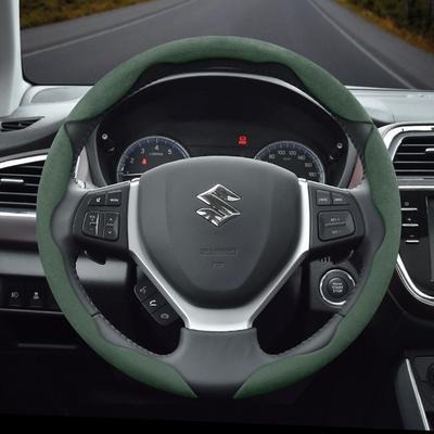 Подходит для Suzuki Сегментированная замшевая оплетка рулевого колеса с противоскользящей пряжкой Подходит для Swift Sport Sx4 Grand Vitara Ly Jimny Solio Alto Baleno 2017 S