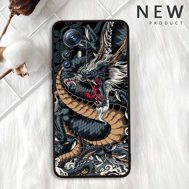 Модная иллюстрация дракона для Xiaomi Mi 15 14 13 13T 12 12T 12S 11 11i 11T Pro Ultra Lite 5G Черный Мягкий Чехол для Телефона