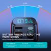 Автомобильное зарядное устройство Quick Charge 3.0 с разъемом PD Type-C, светодиодным дисплеем RGB, Bluetooth FM-передатчиком и монитором напряжения