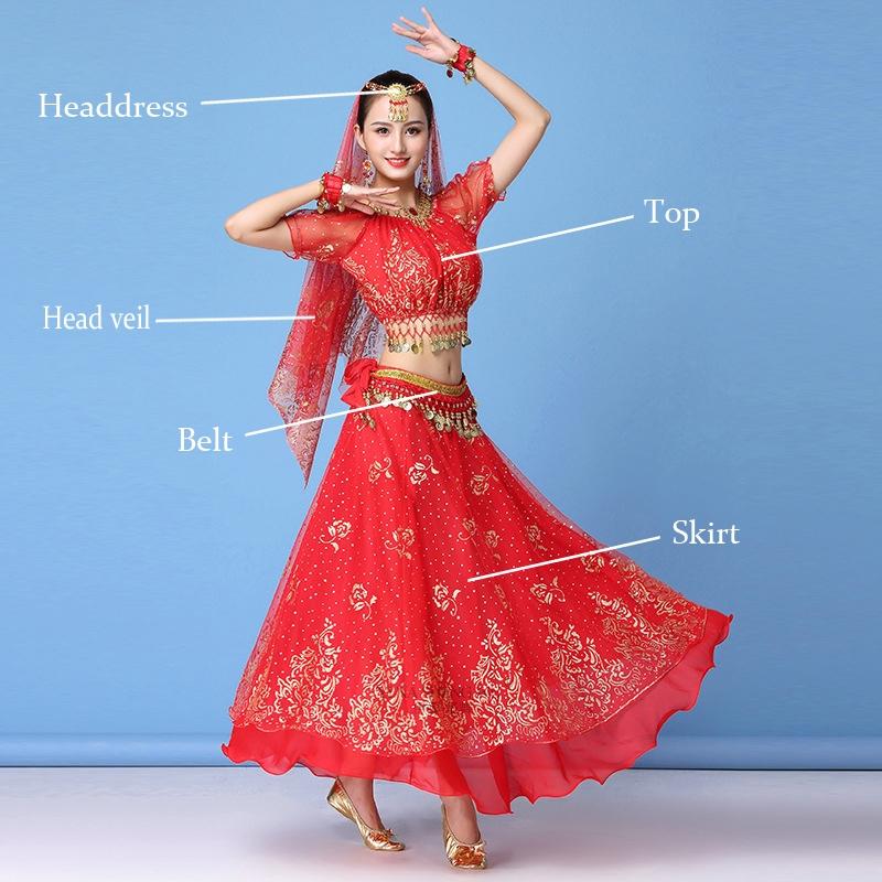 Болливудское платье, костюм, женский комплект для индийского танца, сари для танца живота, одежда для танца живота, одежда для выступлений, шифоновый танцевальный комплект, новый