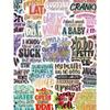 50pcs Amusing Sarcastic Stickers, DIY For Scrapbooking, Diary, Phone Case, Notebook, Water Bottle, Waterproof Decorative Sticker