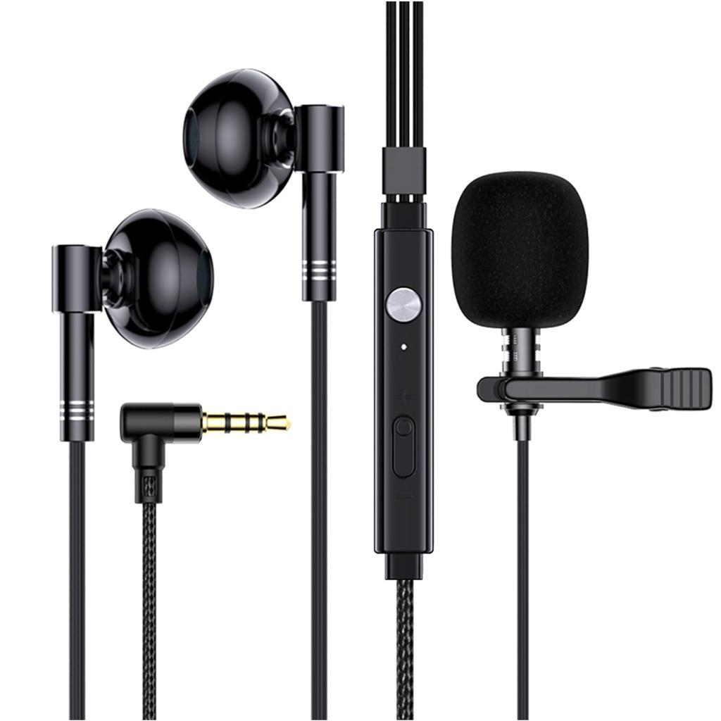 [New] Wired Gaming Headset with Mic, 3.5mm 4-Pole L-Shaped Plug, Clip-on Microphone, Call AnswerEnd Function, Volume Control, Compatible with PS4,