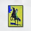 Ретро-постер с трюком наездница-ковбой, красочная абстрактная принты с изображением девушки-ковбоя, картины на холсте, настенные художественные картины, домашняя комната, винтажное украшение