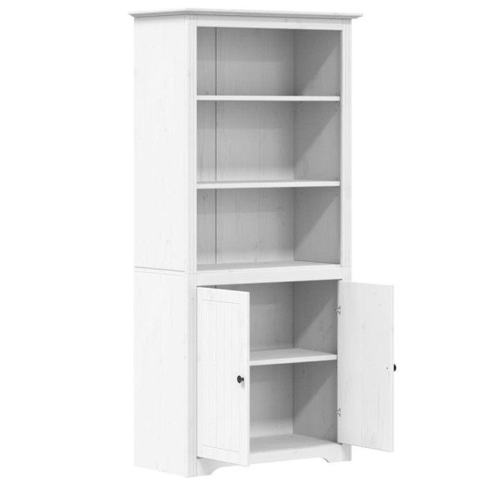 VidaXL Bibliothèque BODO blanc 80 x 40 x 172 cm bois de pin massif 355056