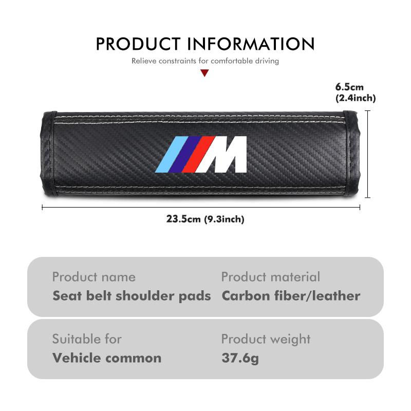 MLKH2 For BMW Leather Car Seat Belt Shoulder Cover Protection Accessories E30 E34 E36 E39 E46 E52 E53 E60 E61 E62 E70 E71 E83