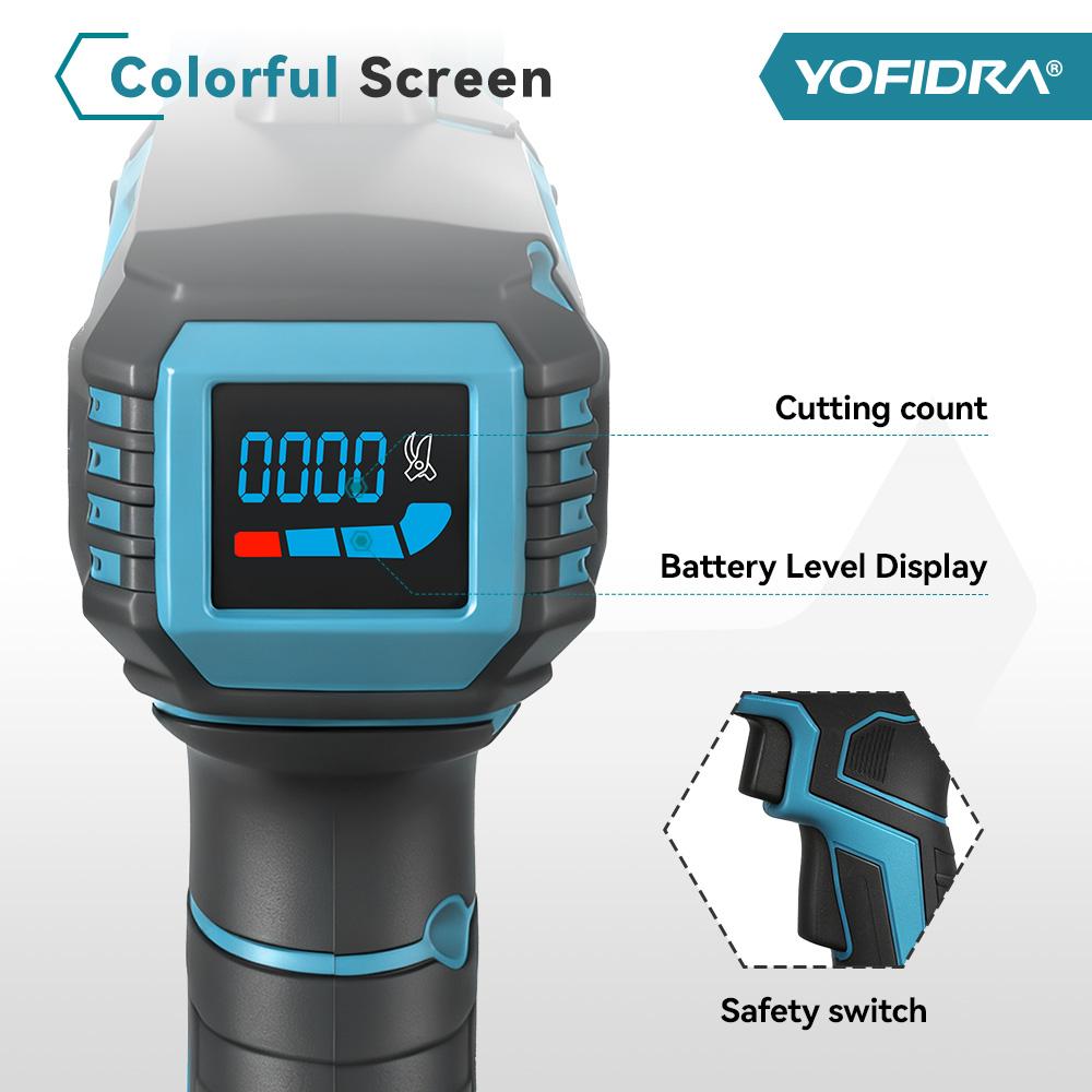 Yofidra 60 мм AI Управление передачами Бесщеточный электрический секатор Аккумуляторный для обрезки деревьев бонсай Электрические ножницы для аккумулятора Makita 21V