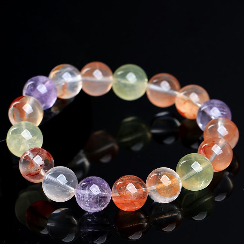 Hongchu Crystal Natural Colorful Resin Flower Bracelet Ice Crystal Multi-Colored Beaded Bracelet Loose Beads